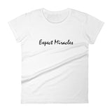Expect Miracles Black Graphic Women's short sleeve t-shirt