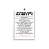 The Human Being's Manifesto Poster