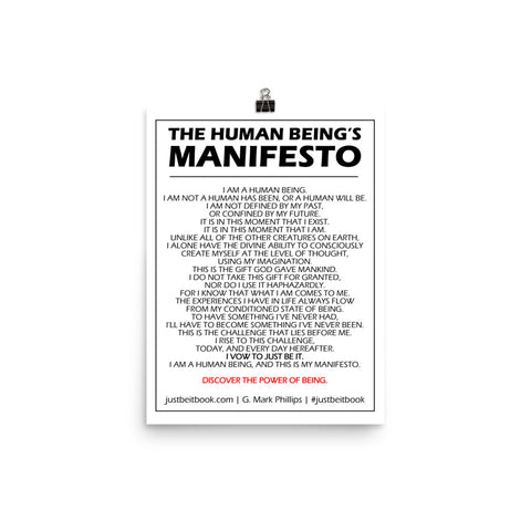 The Human Being's Manifesto Poster