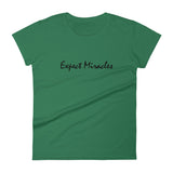 Expect Miracles Black Graphic Women's short sleeve t-shirt