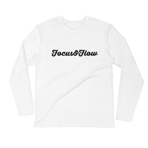 Focus & Flow Signature Black Graphic Long Sleeve Fitted Crew