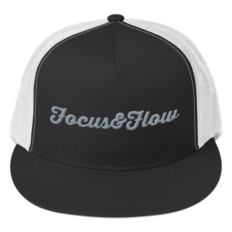 Focus & Flow Signature Gray Graphic Trucker Cap