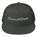 Focus & Flow Signature Gray Graphic Trucker Cap
