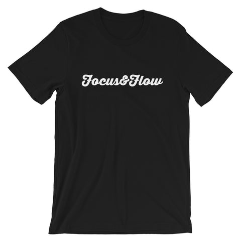 Focus & Flow Signature White Graphic Short-Sleeve Unisex T-Shirt