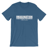 Imagination is More Important than Knowledge White Graphic Short-Sleeve Unisex T-Shirt