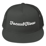 Focus & Flow Signature White Graphic Trucker Cap